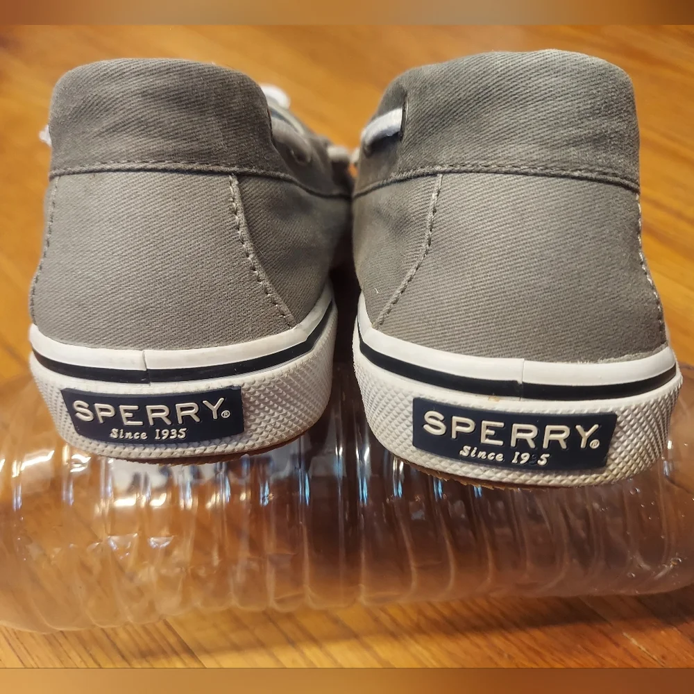Sperry Men's Charcoal Boat Shoes, Size 10